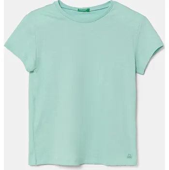 Dětské bavlněné tričko United Colors of Benetton tyrkysová barva, 3I1XC109V 3I1XC109V.G.Season.PPYA 65X, vel. 130