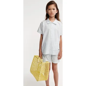 Dětská bavlněná souprava Liewood Leona Stripe Set LW19795 modrá 50X, vel. 116