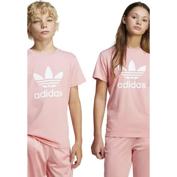 Dětské bavlněné tričko adidas Originals oranžová barva, s potiskem, JC9188 32X, vel. 164