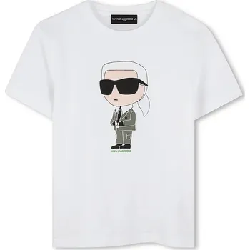 Dětská móda Dětské bavlněné tričko Karl Lagerfeld Z30437.114.150 bílá 00X, vel. 126
