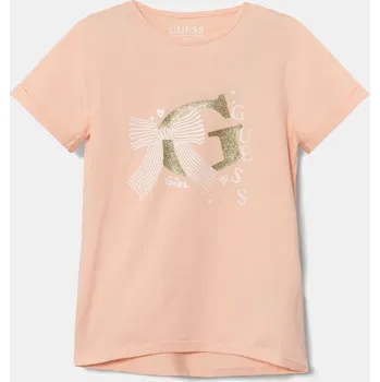 Chlapecké tričko Dětské tričko Guess oranžová barva, K5RI05 K6YW4 K5RI05.K6YW4.PPYA 20X, vel. 118-122