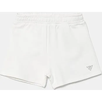 Dívčí kraťasy Dětské bavlněné šortky Guess bílá barva, hladké, J5GD38 KCRP0 J5GD38.KCRP0.PPYA 00X, vel. 167