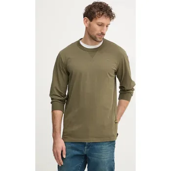 Pánské tričko Bavlněné tričko s dlouhým rukávem G-Star zelená barva, D25076-336 D25076.336 91X, vel. S