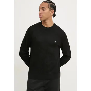 Pánský svetr Svetr z vlněné směsi HUGO 50532075 černá 99X, vel. L