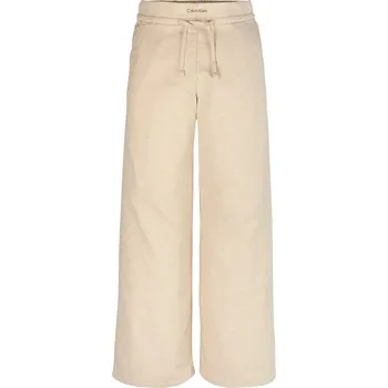 Pánské oblečení Kalhoty s lněnou směsí pro děti Calvin Klein Jeans IG0IG02879.PPYA béžová 08X, vel. 164