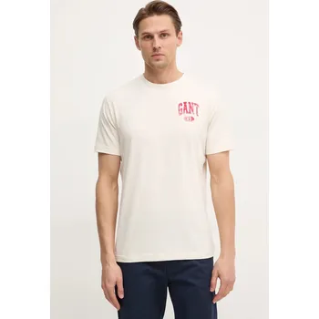 Pánské tričko Bavlněné tričko Gant 2003292 béžová 01X, vel. XL
