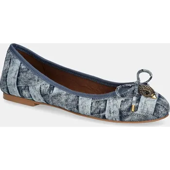 Dámské baleríny Baleríny Kurt Geiger London Eagle Ballerina modrá barva, 9790688669 9790688669.DENIM 50X, EUR 38