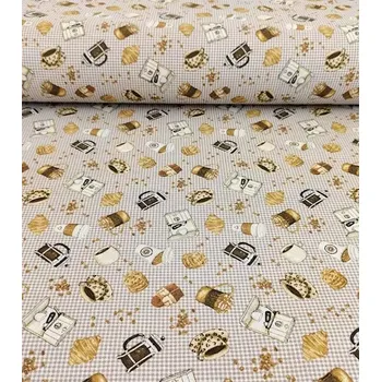 Loneta dekorační látka káva | RTex