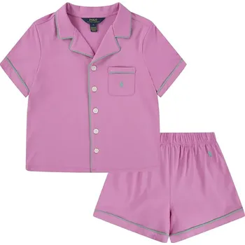Pánské pyžamo Dětské bavlněné pyžamo Polo Ralph Lauren 3P0241 fialová 40X, vel. 110-116