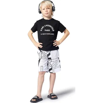 Dětská móda Dětské bavlněné tričko Karl Lagerfeld Z30439.114.150 černá 99X, vel. 126