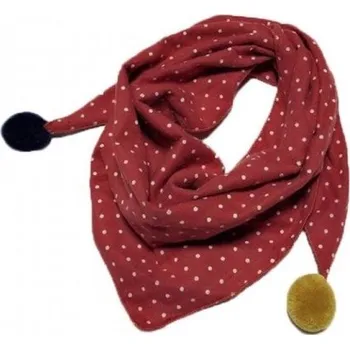 Šála Dětská šála s puntíky červená