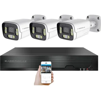 Mikrofon PoE IP 3 kamerový set XM-306B 4MPx, mikrofon, CZ menu