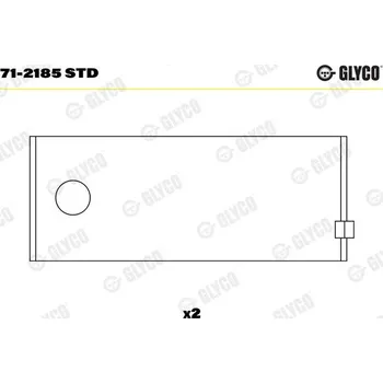 Motor automobilu Ojniční ložisko GLYCO 71-2185 STD