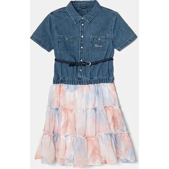 Dámské oblečení Dívčí šaty Guess J5RK31.D4EU0.PPYA modrá 50X, vel. 167
