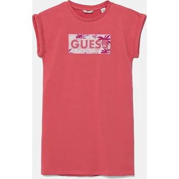 Dámské šaty Dětské bavlněné šaty Guess K5GK18.KAUG0.PPYA růžová 38X, vel. 96-104