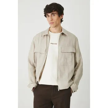 Pánská softshellová bunda Lněná bunda Medicine béžová barva RS25.KUM821 80M, vel. S