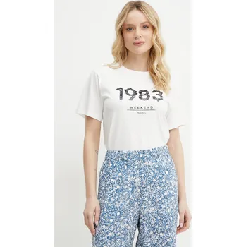 Pánská móda Bavlněné tričko Weekend Max Mara 2515971041600 bílá 00A, vel. L