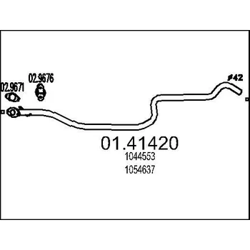 Výfuková trubka Výfuková trubka MTS 01.41420