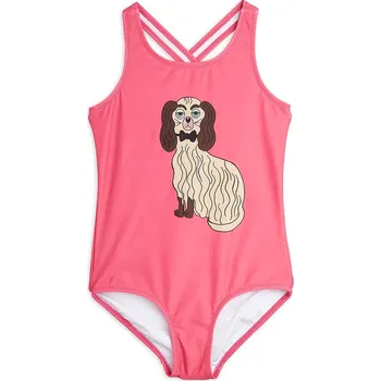 Dámské plavky Jednodílné dětské plavky Mini Rodini Dashing dog 1100006428 růžová 42X, vel. 80-86