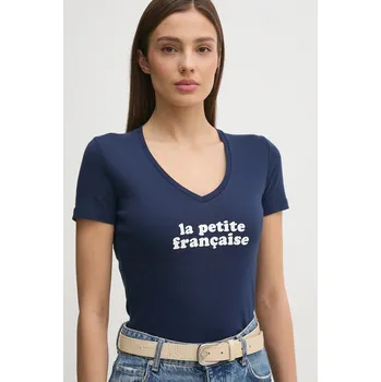 Pánské tričko Bavlněné tričko La Petite Française THIBAULT PFTHIBAULT námořnická modř 59X, vel. M