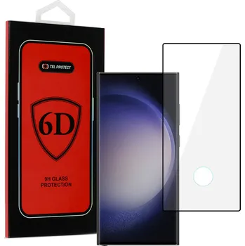 Tvrzené sklo Tel Protect Full Glue 6D pro Samsung Galaxy S23 Ultra černé (s otvorem pro skener)