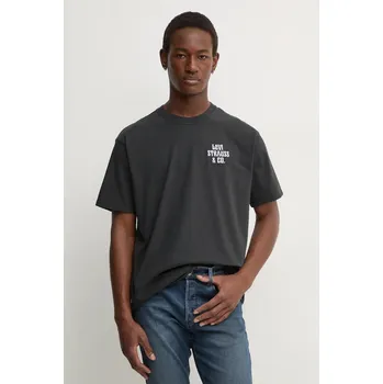 Pánské tričko Bavlněné tričko Levi's šedá barva, s potiskem, 87373 90B, vel. XS