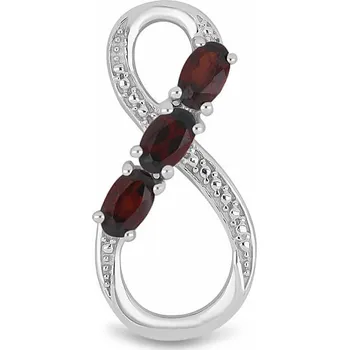 Přívěsek Přívěsek stříbrný s broušenými granáty Ag 925 015924 GT 2,4 cm, 2,4 g