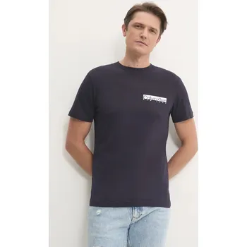 Pánské tričko Bavlněné tričko Calvin Klein tmavomodrá barva, s potiskem, K10K113800 59X, vel. M
