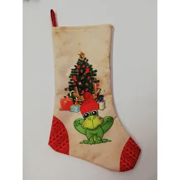 Vánoční dekorace Vánoční (mikulášská) punčocha - žába