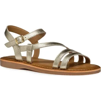 Dívčí sandály Dětské kožené sandály Geox EOLIE zlatá barva, J55BSA.00044 J55BSA.00044.28.35 10Y, EUR 29