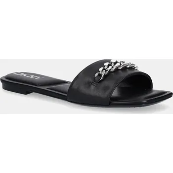 Dámské pantofle Kožené pantofle Dkny Dania dámské, černá barva, K1544758 K1544758.BLK 99X, EUR 40
