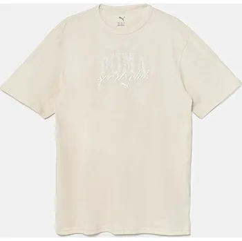 Dětské bavlněné tričko Puma CLASS Tee II G béžová barva, 685828 01X, vel. 176