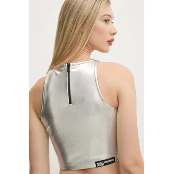 Top Karl Lagerfeld Jeans A1W17040 stříbrná SLJ, vel. L