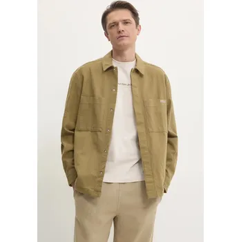 Pánská košile Bavlněná košile Calvin Klein Jeans J30J327108 zelená 81X, vel. S