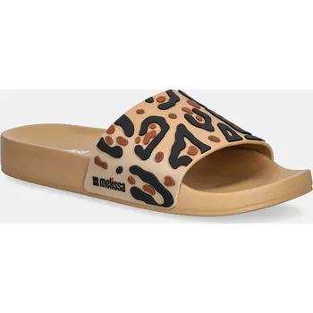 Dámské pantofle Pantofle Melissa MELISSA ANIMAL PRINT SLIDE AD dámské, hnědá barva, M 36097.BG892 M.36097.BG892 88X, EUR 35/36