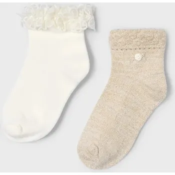 Dětské ponožky Mayoral 2-pack 10912.6B.Mini.PPYA béžová 12X, vel. 18/22