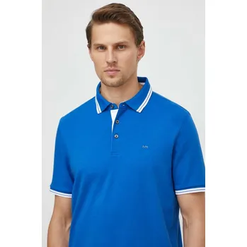 Pánské tričko Bavlněné polo tričko Michael Kors CS2512720B modrá 55A, vel. M