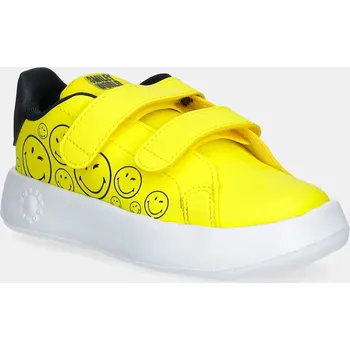 Chlapecké tenisky Dětské sneakers boty adidas ADVANTAGE SMILEY žlutá barva, JI0501 11X, EUR 23.5