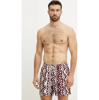 Pánské kraťasy Plavkové šortky OAS 5001.336 burgundské 83X, vel. XXL