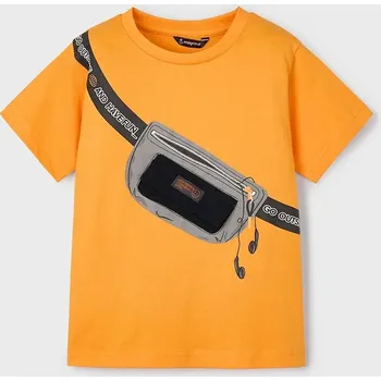 Chlapecké oblečení Dětské bavlněné tričko Mayoral 3036.5F.Mini.PPYA oranžová 22X, vel. 104