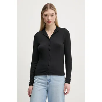 Dámská halenka Halenka Abercrombie & Fitch dámská, černá barva, hladká, KI139-5202 KI139.5202.900 99X, vel. S