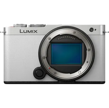 Objektiv Panasonic DC-S9 Lumix kompaktní Full-Frame bezzrcadlovka (24,2 MP, flexibilní rámování, LUMIX Lab, fázový hybridní AF), bílá a stříbrná