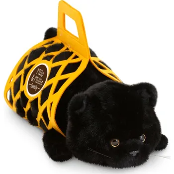plyšák Plyšová ležící kočička v plstěném vaku Orange Toys 56 cm - Milo the Black Cat