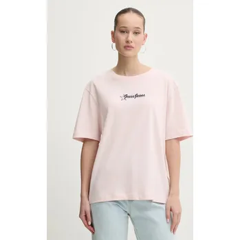 Pánská móda Bavlněné tričko Guess Jeans W5RI48.K8HM0 růžová 03X, vel. XS