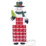 Kalendář filcový adventní 'sněhulák' - barevný