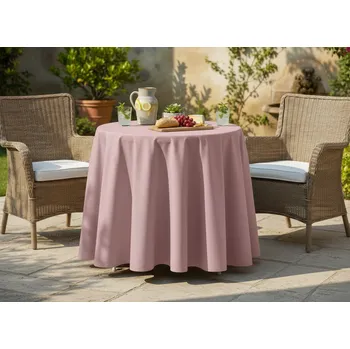 ubrus Kulatý ubrus na stůl NELSON růžová, Ø 180 cm France