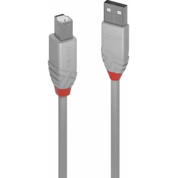 Datový kabel Lindy USB-A - USB-B kabel USB 0,5 m šedý (36681)