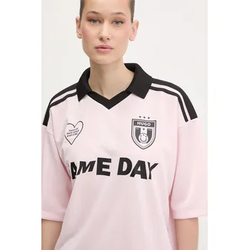 Pánské tričko Polo tričko Hugo Blue 50537456 růžová 03X, vel. S