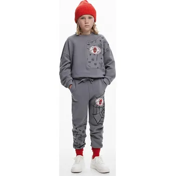 Chlapecké kalhoty Bavlněné tepláky Desigual 25SBPK01 šedá 90X, vel. 164