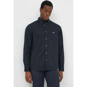 Pánská košile Bavlněná košile Gant černá barva, regular, s límečkem button-down 3000100 99A, vel. S